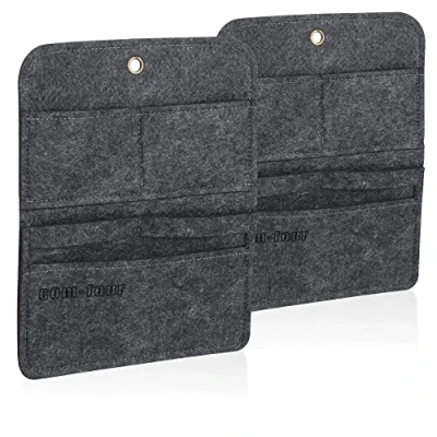 Immagine di com four® 2X mensola pensile Pratico Organizer in Feltro Contenitore per Appendere Ideale Tende, Garage, terrazze e balconi (02 Pezzi Antracite)