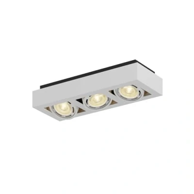 Immagine di Plafoniera &#039;Ronka&#039; dimmerabile (Moderno) colore Bianco, in Alluminio ad es. Soggiorno &amp; Sala da pranzo (3 luci, GU10) di Arcchio plafoniera, lampada