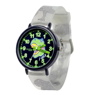 Immagine di Kiddus Time Teacher Dutch Orologio trex glow in the dark per bambini, Taglia: One Size, T rex