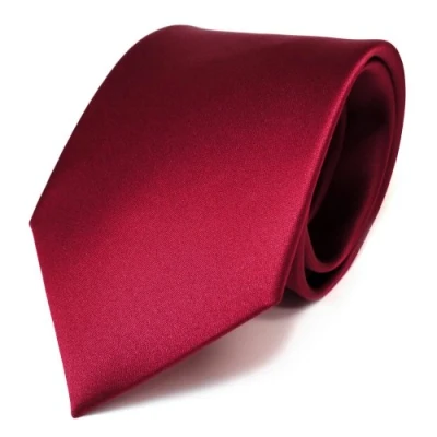 Immagine di TigerTie raso cravatta rosso carminio uni poliestere Tie