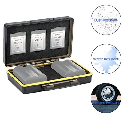Immagine di JJC Porta Schede di Memoria per 3 XQD con 2 Fessura Nikon EN EL15 EL15a EL15b batterie Compatibile Z6 Z7 D850 D7500 D810A D810 D800 D800E D750 D610 D500 D7200 D7100 D7000