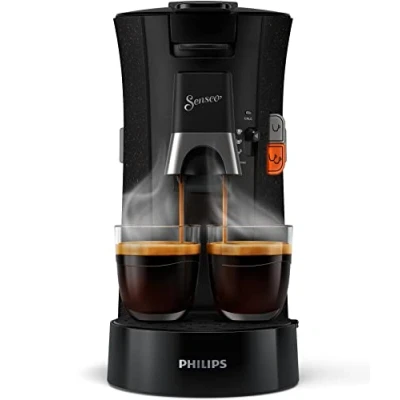 Immagine di Philips Senseo Select ECO CSA240/20 Macchina per cialde da caffè, con funzione memo in plastica riciclata, colore: Nero