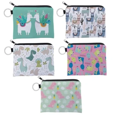 Immagine di CWPFVQA Portafoglio Da 5 Pezzi, Mini Portafoglio, Per Bambini, Portamonete, Borsa Con Cerniera, Piccolo, Portamonete Donna