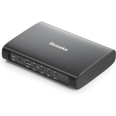 Immagine di Mini UPS, Skazeke Gruppo di continuità da 15000mAh con uscita DC USB 5V/2A 5V/9V/12V/2A, batteria backup dell&#039;alimentazione per router, modem, videocamera sicurezza