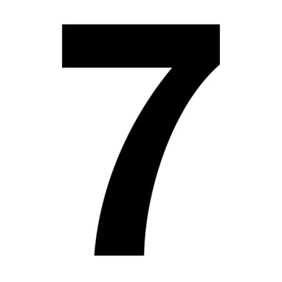 Immagine di Adesivo con numero 7 di colore nero, altezza 10 cm, casa autoadesivo, da incollare, per esterni, cassetta delle lettere, porta I resistente alle intemperie, kfz_673_7