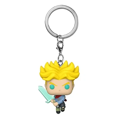 Immagine di Funko Pop! Keychain: DBS Super Saiyan Trunks With Sword Dragon Ball Mini Figura in Vinile da Collezione Novità Portachiavi Riempitivi per Calze Idea Regalo Merchandising Ufficiale