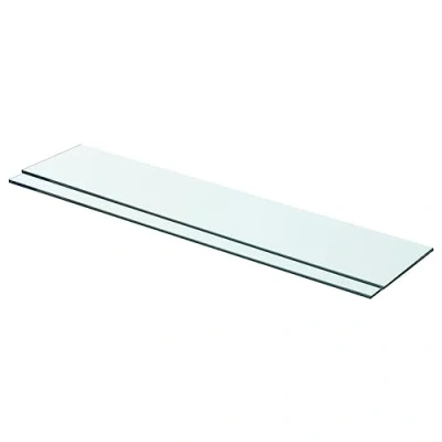 Immagine di vidaXL Mensole in Vetro Trasparente 2 pz 70x15 cm