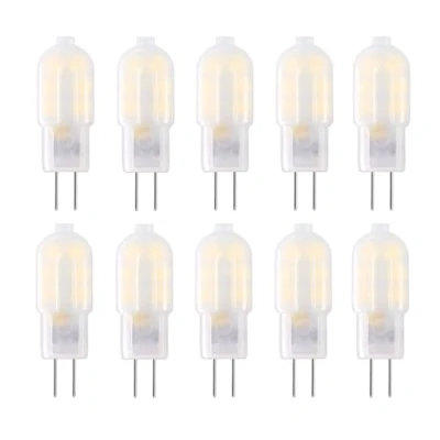 Immagine di HUAMu Lampadina LED, G4 2W 180LM Bianco Freddo 6000K, equivalente a 20W Lampada Alogena, DC/AC 12V, Non Dimmerabile,Confezione da 10
