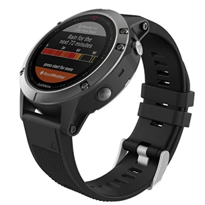 Immagine di MoKo Cinturino Compatibile con Garmin Fenix 7/6/6 Pro/5/5 Plus/Epix Gen 2/Forerunner 935/945/Instinct 2/MARQ, 22mm Quick Fit Braccialetto di Ricambio in Morbido Silicone, Nero