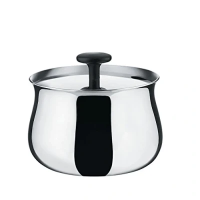 Immagine di Alessi NF03 Cha, Zuccheriera in Acciaio Inossidabile 18/10, Colore: Argento, Finitura Lucida, 12 x 9 33.5 cm