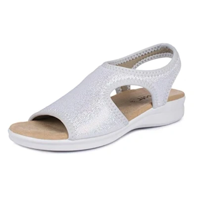 Immagine di Aerosoft Sandali Stretch 05 Donna Leggero Senza pressione (argento, 42)