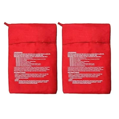 Immagine di momoland Set di 2 sacchetti per microonde patate, patate perfette in soli 4 6 minuti, colore: rosso