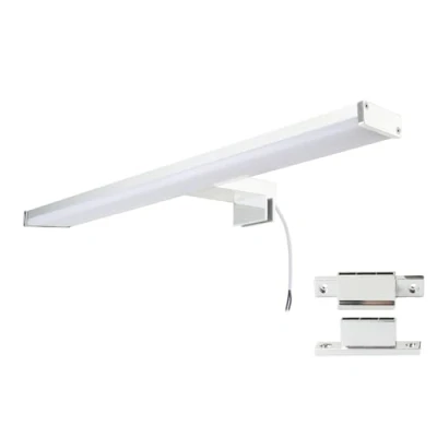 Immagine di Alpinaluz Applique LED per Specchio Bagno 40 cm Luce Bianca Neutra 4000K IP44 Struttura in Alluminio e Supporto Policarbonato Cromato Montaggio su Specchio, Parete o Mobile (40cm 10W)