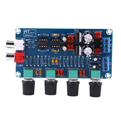 Immagine di Consiglio Modulo Controllo Hifi Preamplificatore, 105 Mm X 54 Millimetri Op Amp Ne5532 Preamplificatore Elettronico Tono Del Volume Della Scheda Di Fai Da Te Tool Set