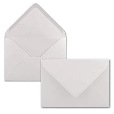 Immagine di Gustav Neuser Mini buste per lettere colorate, 5,2 x 7,6 cm, con lembo umido, saluti, biglietti d&#039;auguri, ciondoli e regali in denaro 25 Umschläge 22 bianco naturale.