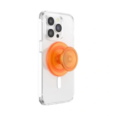 Immagine di PopSockets: PopGrip Round per MagSafe Anello Adattatore Incluso Supporto e Impugnatura Telefoni Cellulari Custodia con un Top Intercambiabile Orange Zest