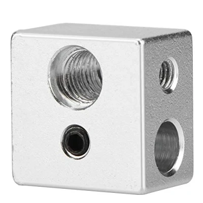Immagine di Yunir MK10 Estrusore Hotend Heater Block, 20x20x13mm in Alluminio Block M7 Thread Heatbreak per Stampante 3D
