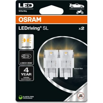 Immagine di OSRAM LEDriving SL, ≜ W21/5W, Amber, Double Blister (2 lamps), LED Retrofit, offroad use only