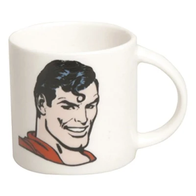 Immagine di Excelsa Super Eroi Tazza caffè Superman 100 ml, Porcellana, Bianco, 1 unità (Confezione da 1)