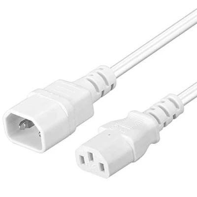 Immagine di PremiumCord Alimentatore per PC 230V 1m, Prolunga IEC 320, Presa di Corrente, 320 C13 a C14, Cavo Alimentazione, Colore Bianco