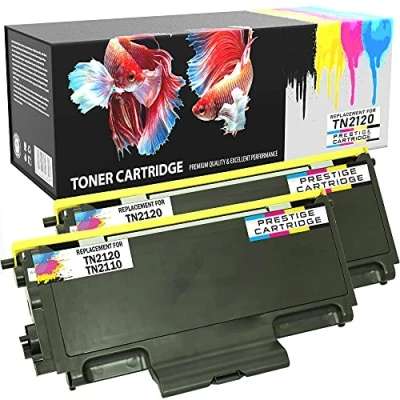 Immagine di Prestige Cartridge TN2120 TN2110 Kit 2 Toner compatibili per Brother HL 2140, 2150, 2150N, 2170, 2170W, DCP 7030, 7040, 7045N, MFC 7320, 7340, 7345DN, 7440N, 7840W
