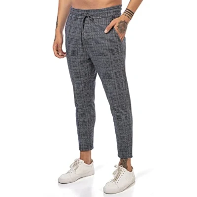 Immagine di RED BRIDGE Pantalone da Uomo a Quadri con Vita Elastica Casual Grigio M