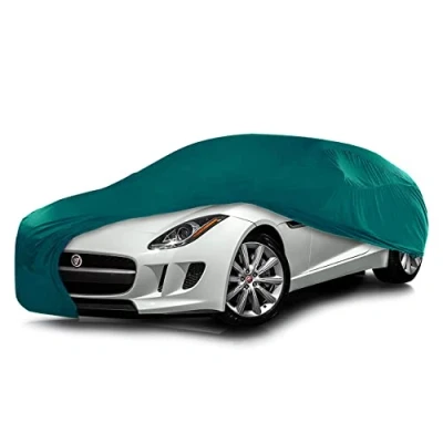 Immagine di Cosmos Copertura per auto da interno compatibile con tutti i principali modelli di Coupé, Tessuto Elastico, Traspirante e Antipolvere, Morbido al Tatto, Aderente, Verde