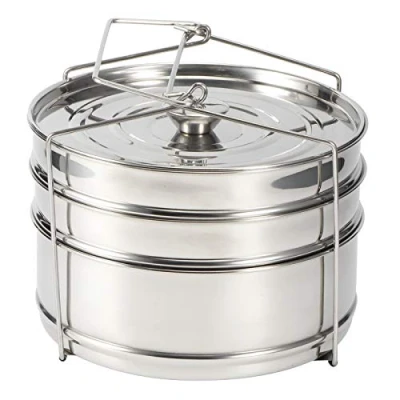 Immagine di Fornello a cestello vapore, impilabile 3 livelli in acciaio inox pentola vapore Set pressione Accessori per pentole