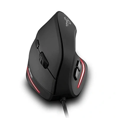Immagine di Zelotes Mouse Ergonomico con Filo,3200 DPI,6 Pulsanti Verticale Cablato,Mouse USB,Mouse Ottico per PC, Mac,Laptop,Nero