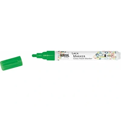 Immagine di KREUL 47014 Pastello a vernice verde medio con punta tonda, larghezza linea 2 4 mm per disegnare, etichettare e decorare piccoli originali regali, biglietti, ecc.