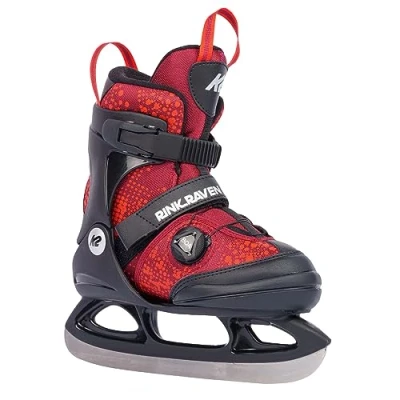 Immagine di K2 Rink Raven Ice Boa, Pattini da Ghiaccio Ragazzo, Nero e Blu, S (EU: 29 34 — UK: 10c 1 MP: 16 20)