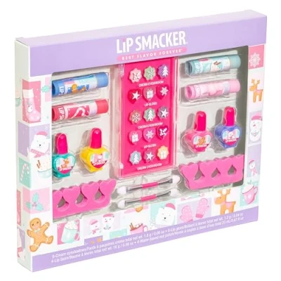 Immagine di Lip Smacker Blockbuster, 27 Pezzi, Set Trucchi Bambina per Viso, Labbra e Unghie, con Lucidalabbra, Ombretti, Smalti a Base di Acqua, Separatore Pedicure, Applicatori Inclusi