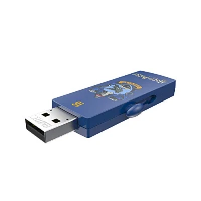 Immagine di EMTEC, ECMMD16GM730HP03 Chiavetta USB di design scorrevole da 16 GB, velocità lettura fino a 15 MB/s, ideale per l&#039;archiviazione file, include 4 tatuaggi temporanei, colore Ravenclaw