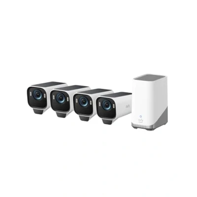 Immagine di eufy Security S3 Pro(eufyCam 3 Pro), 4K telecamera wifi esterno senza fili pannello solare Visione Notturna a Colori, Riconoscimento Facciale AI, Archiviazione Locale Espandibile,Nessun Canone Mensile
