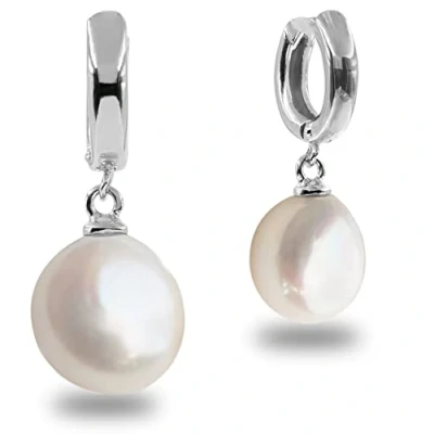 Immagine di Orecchini da donna Perle coltivate d&#039;acqua dolce Pendenti bianchi barocchi SECRET &amp; YOU Chiusure in argento sterling di 925 millesimi Rodiada