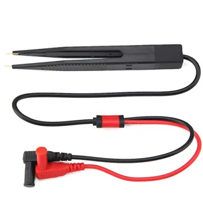 Immagine di LCR portatile SMD Test Clip Meter per tester resistenza resistore multimetro, pinzette e spina a banana