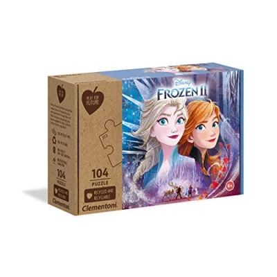 Immagine di Clementoni Puzzle Frozen 2 Disney 104pzs Play for Future 104 Pezzi Materiali 100% riciclati Made in Italy, Bambini 6 Anni+, Multicolore, One size, 27154