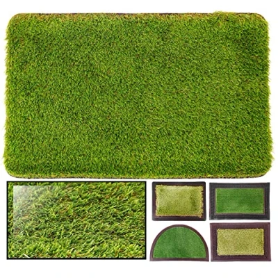Immagine di LucaHome Zerbino Ingresso Casa 40 x 60 cm di Erba Artificiale Base Antiscivolo, Zerbino, Facile Pulizia, Assorbente, Fepota per Esterno ed Interno