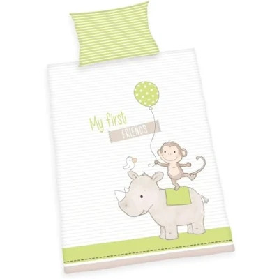 Immagine di Herding Baby Best Set di Biancheria da Letto, Flannel, Bianco, 100 x 135 cm, 40 60 cm