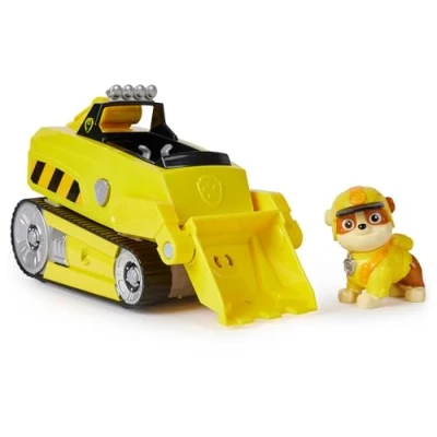 Immagine di PAW Patrol Jungle Pups, veicolo Rinoceronte di Rubble, giocattolo con personaggio Rubble da collezione, giocattoli per bambini e bambine dai 3 anni in su