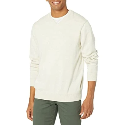 Immagine di Amazon Essentials Maglione con Scollo a V (Disponibile in Taglie Extra Forti) Uomo, Avena Puntinato, XS