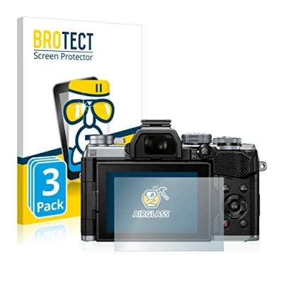 Immagine di brotect Pellicola Protettiva Vetro per Olympus OM D E M5 Mark III Protezione Schermo (3 Pezzi) [Durezza Estrema 9H, Chiaro]