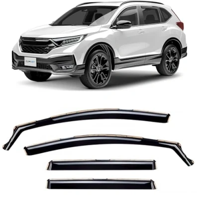 Immagine di CLIM ART deflettori Auto per/Compatibile con Honda CR V 2016 2023 SUV, deflettore Auto, Aria, integrati, 4 Pezzi