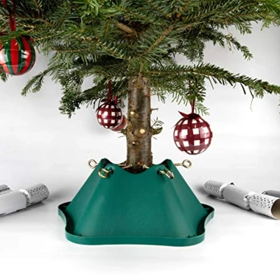 Immagine di Bosmere Supporto Base per Albero di Natale, in Plastica, con Foro Tronco, Verde