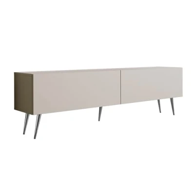 Immagine di 3E 3xE living.com Mobile TV: due ante, ripiani, Colore: cashmere, gambe cromate, D: L: 170 cm, A: 52 P : 32