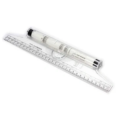 Immagine di XLKJ Righello Parallelo,Righello Parallelo ad Angolo Goniometro Trasparente Multifunzionale，30 cm