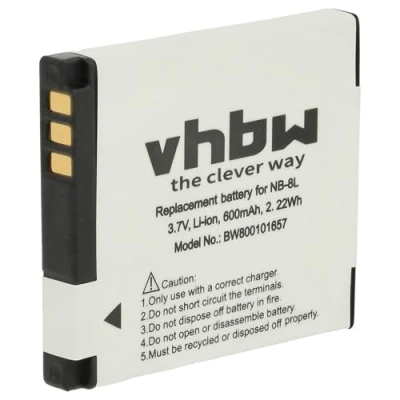 Immagine di vhbw batteria compatibile con Canon Powershot A2200, A3200 IS, A3300 A3000 A3100 A3150 A3350 IS camera digitale (600mAh, 3,6V, Li Ion)