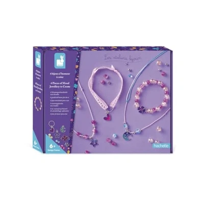 Immagine di Janod 4 Gioielli d&#039;atmosfera da Creare Cambiano Colore a Contatto con la Pelle Kit di attività Creative per Il Tempo Libero Bambini 6 anni J09182, J09182