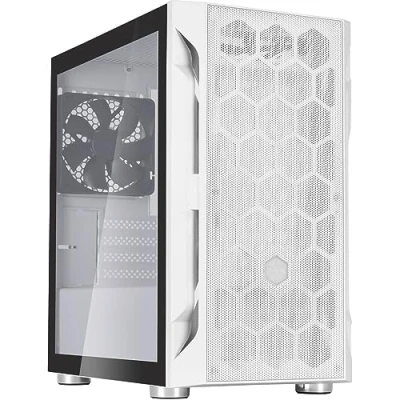 Immagine di SilverStone Technology FARA H1M, bianco, Micro ATX, vetro temperato, griglia in acciaio, duro, plastica, alloggiamento 120 mm x 1 ventola inclusa, SST FAH1MW G