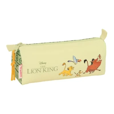 Immagine di Safta Mufasa Astuccio con cerniera e scomparto per bambini, ideale bambini in età scolastica, comodo versatile, qualità resistenza, 21 x 7 8 cm, colore: Verde/Beige, Estándar,